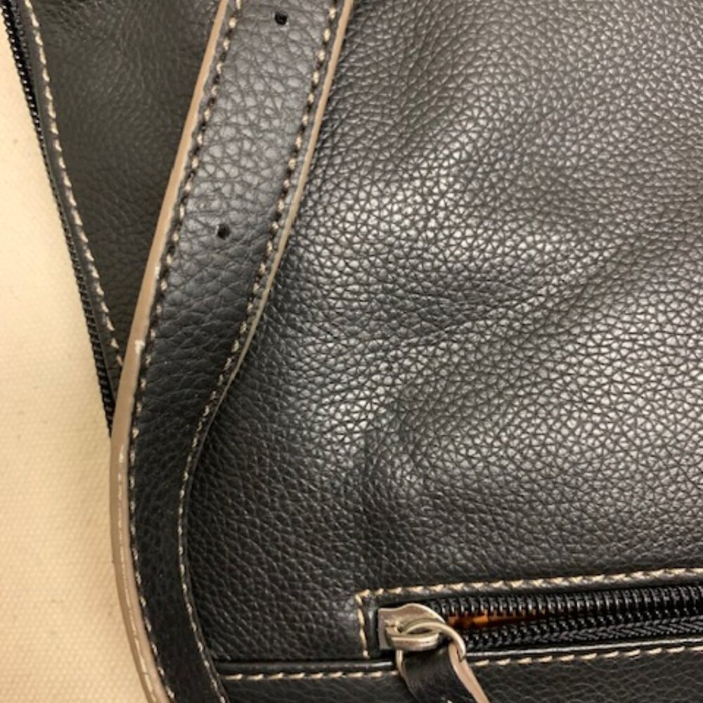 Tignanello Black Soft Genuine Leather Small Shoulder Backpack - Picture 10 of 15